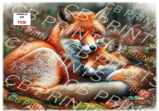 Fox Decoupage Print FX38 | Mulberry Paper