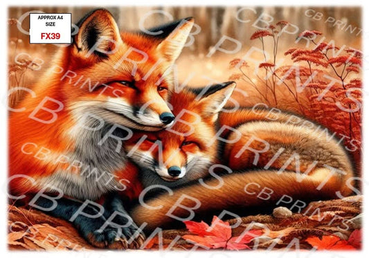 Fox Decoupage Print FX39 | Mulberry Paper