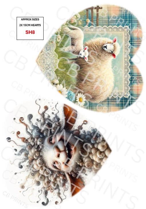 Funny Sheep Decoupage Print SH8 | Mulberry Paper