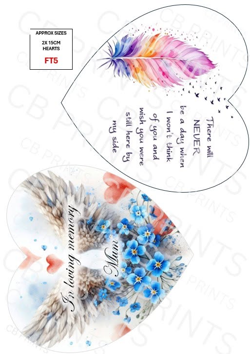 Feather Remembrance & Bereavement Decoupage Paper FT5 – Mulberry Paper Print