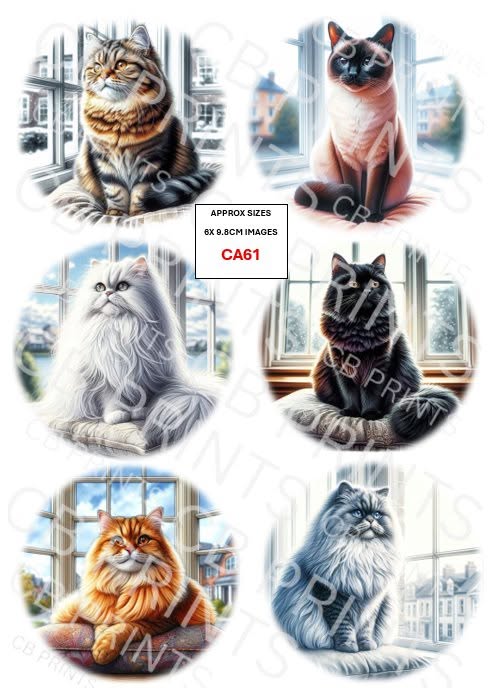 Cat Decoupage Paper CA61 – Mulberry Paper Print
