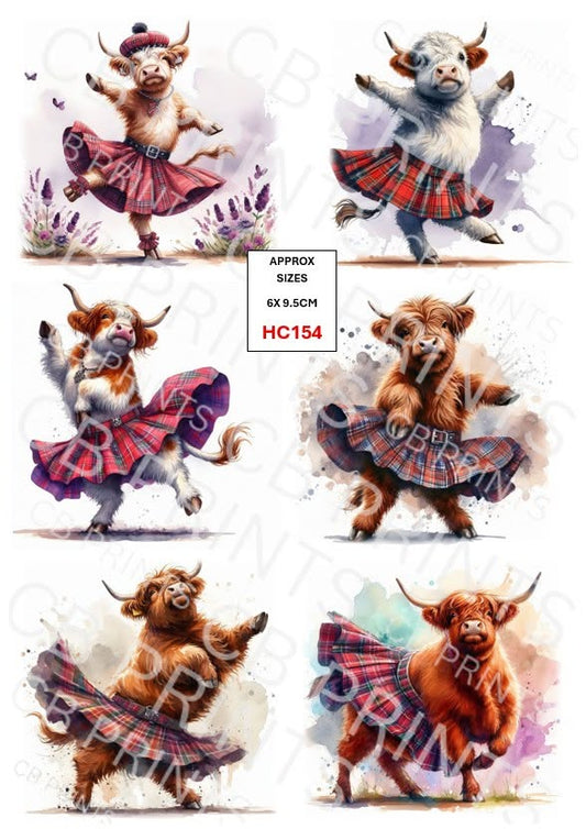 Highland Cow Decoupage Print HC154 | Mulberry Paper