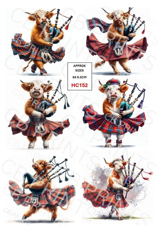 Highland Cow Decoupage Print HC152 | Mulberry Paper