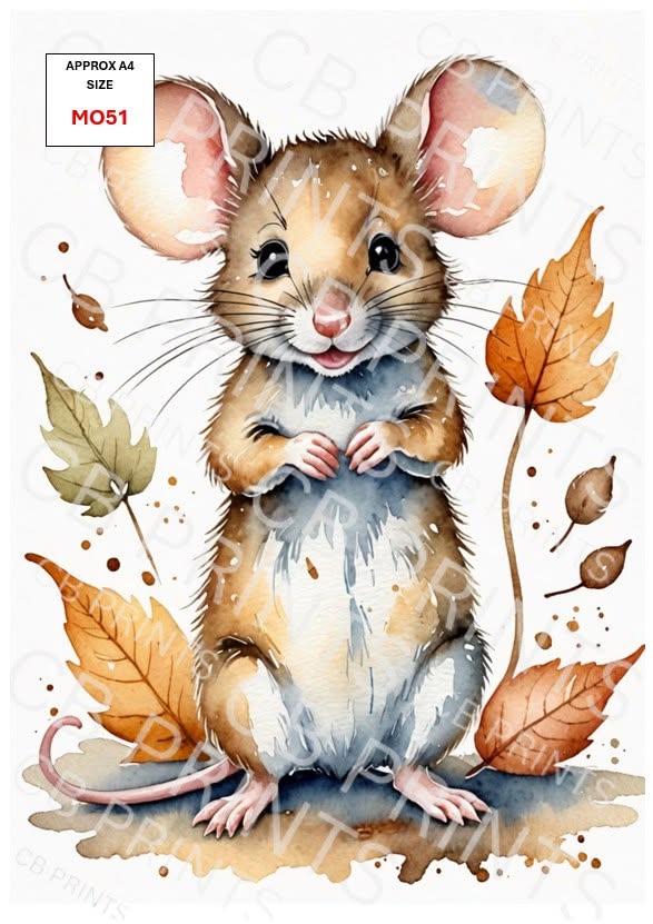 Mouse Decoupage Paper MO51 – Mulberry Paper Print