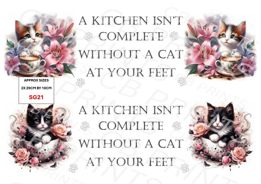 Cat Decoupage Paper SG21 – Mulberry Paper Print