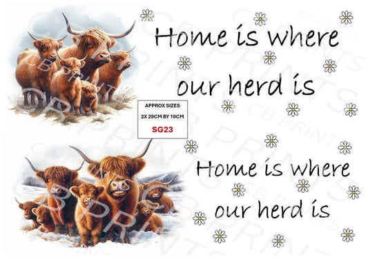 Highland Cow Decoupage Print SG23 | Mulberry Paper