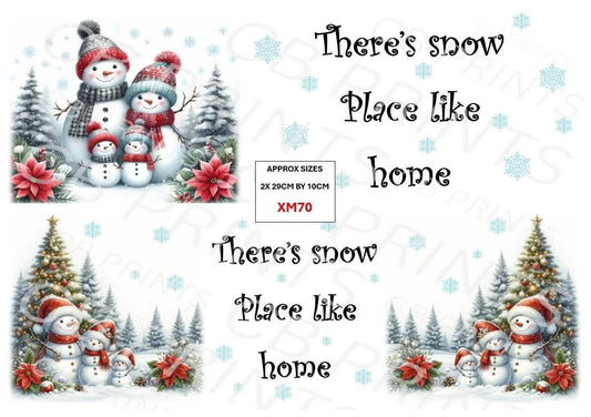 Christmas Snowman Decoupage Paper XM70 – Mulberry Paper Print