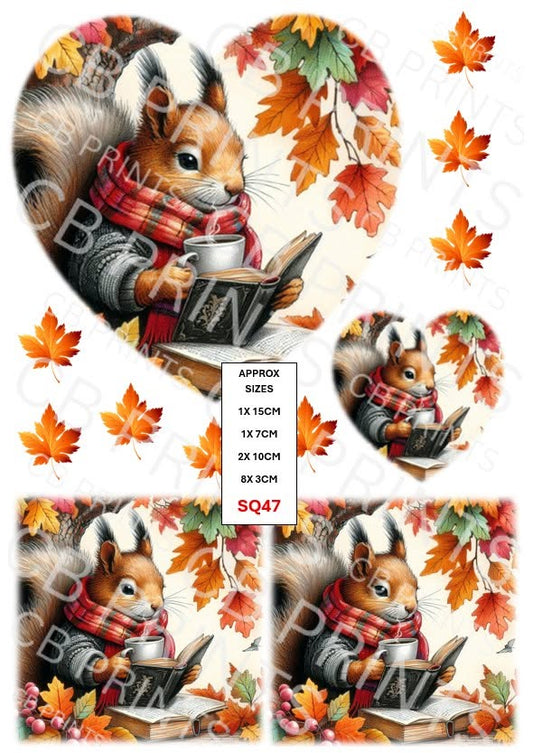 Squirrel Decoupage Print SQ47 | Mulberry Paper
