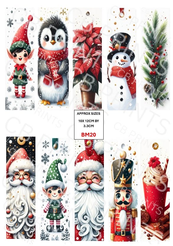 Bookmark Decoupage Paper Print BM20 – Mulberry Paper