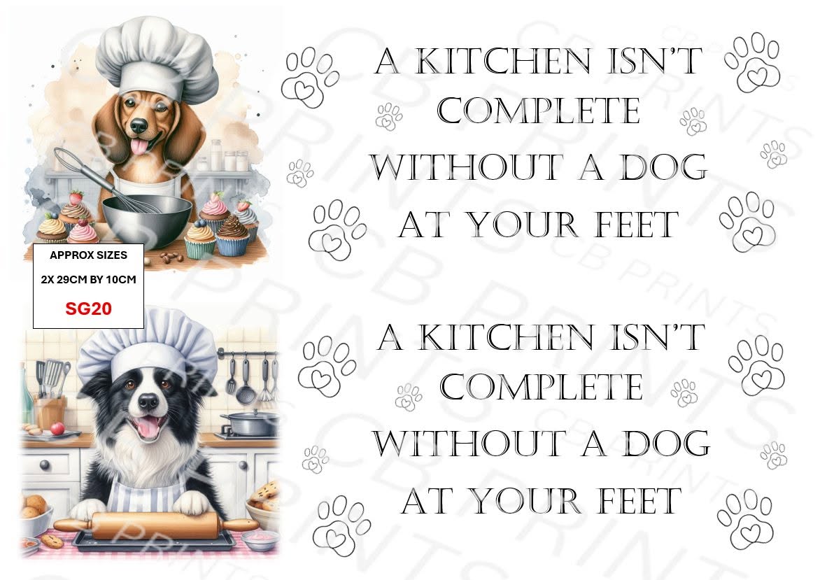 Dog Decoupage Print SG20 | Mulberry Paper