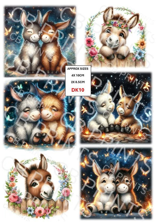 Donkey Decoupage Paper DK10 – Mulberry Paper Print