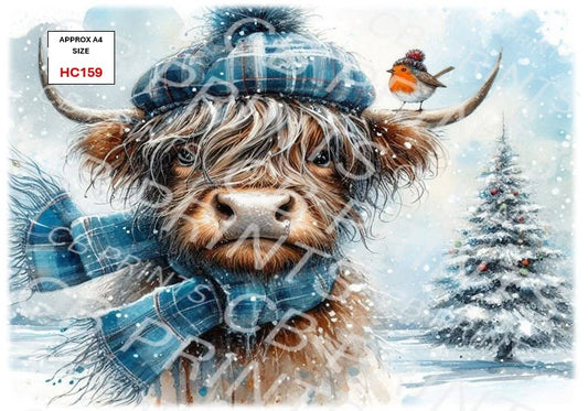 Highland Cow Decoupage Print HC159 | Mulberry Paper