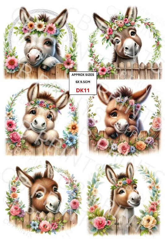 Donkey Decoupage Paper DK11 – Mulberry Paper Print