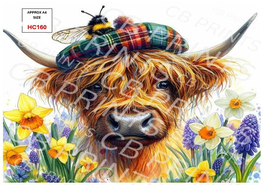 Highland Cow Decoupage Print HC160 | Mulberry Paper