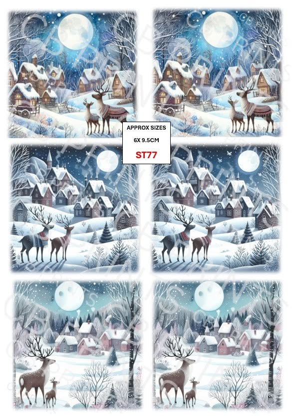 Stag Decoupage Print ST77 | Mulberry Paper
