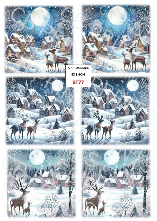 Stag Decoupage Print ST77 | Mulberry Paper