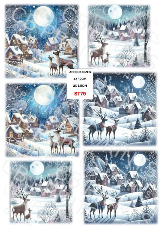 Stag Decoupage Print ST79 | Mulberry Paper