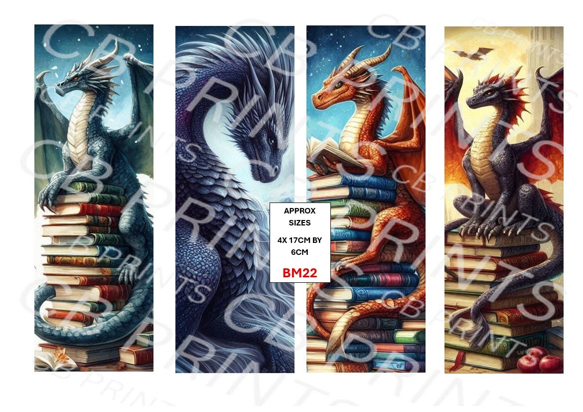 Bookmark Decoupage Paper Print BM22 – Mulberry Paper