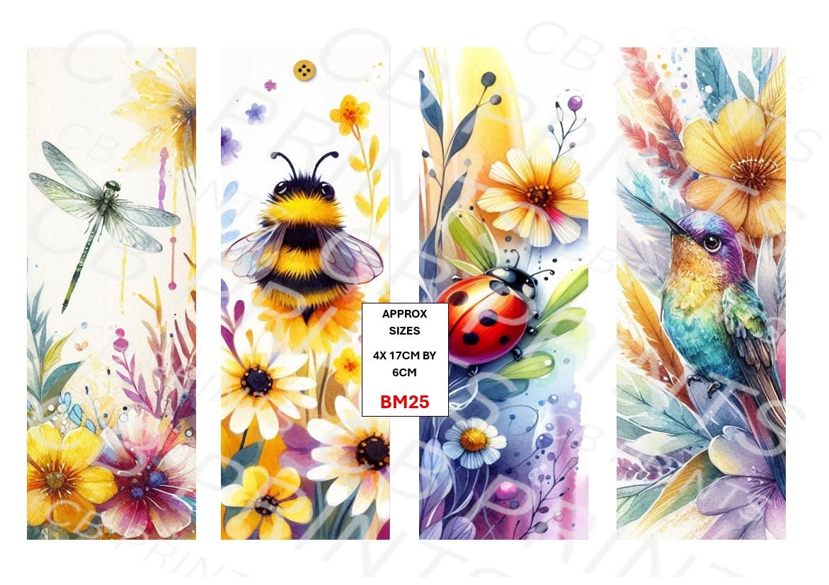 Bookmark Decoupage Paper Print BM25 – Mulberry Paper
