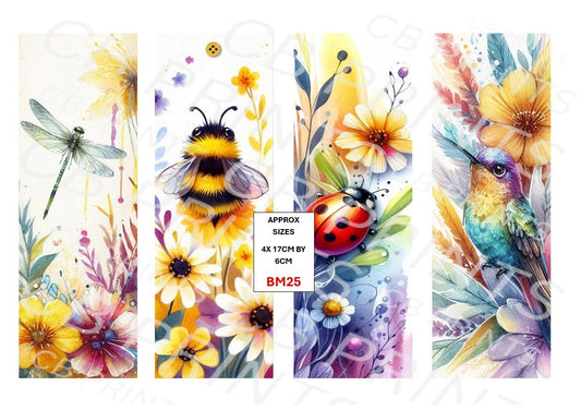 Bookmark Decoupage Paper Print BM25 – Mulberry Paper