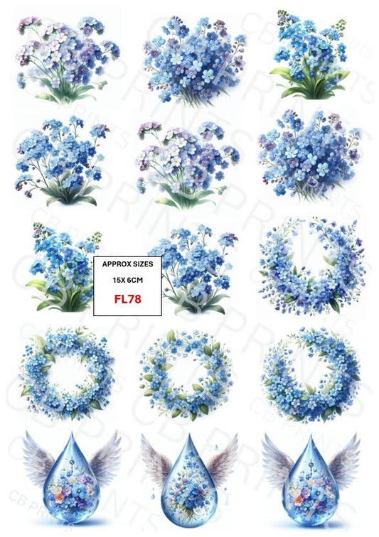Remembrance & Bereavement Decoupage Paper FL78 – Mulberry Paper Print