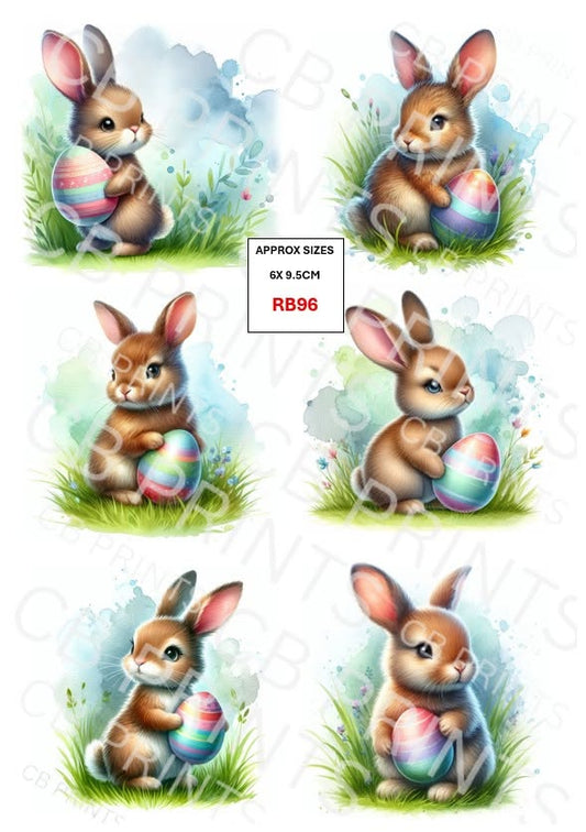 Easter rabbit Decoupage Paper RB96 – Mulberry Paper Print