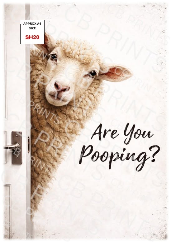 Funny Sheep Decoupage Print SH20 | Mulberry Paper