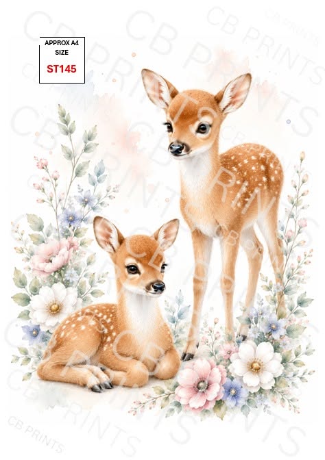 Stag Decoupage Print ST145 | Mulberry Paper