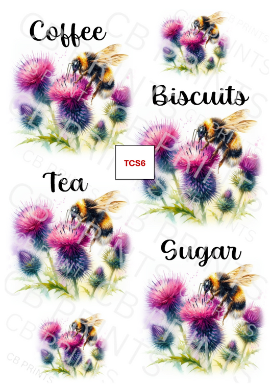 Bee Tea Coffee Sugar Decoupage Print TCS6 | Mulberry Paper