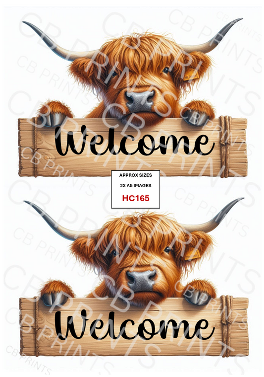 Highland Cow Decoupage Print HC165 | Mulberry Paper