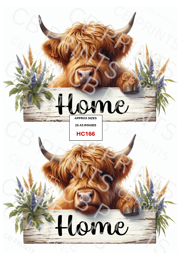 Highland Cow Decoupage Print HC166 | Mulberry Paper