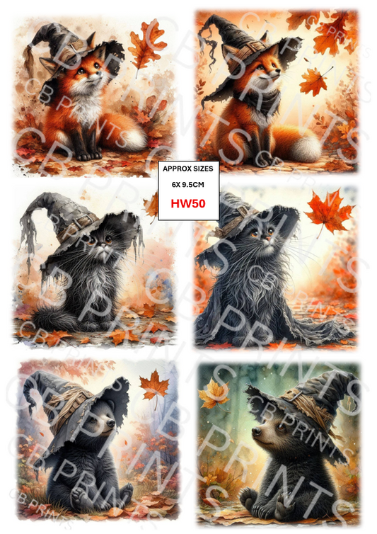 Mixed Animal Decoupage Print HW50 | Mulberry Paper