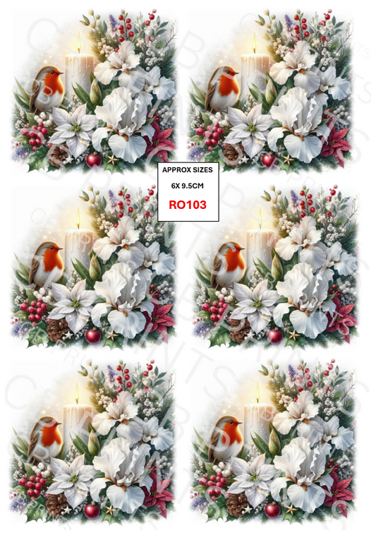 Robin Decoupage Print RO103 | Mulberry Paper