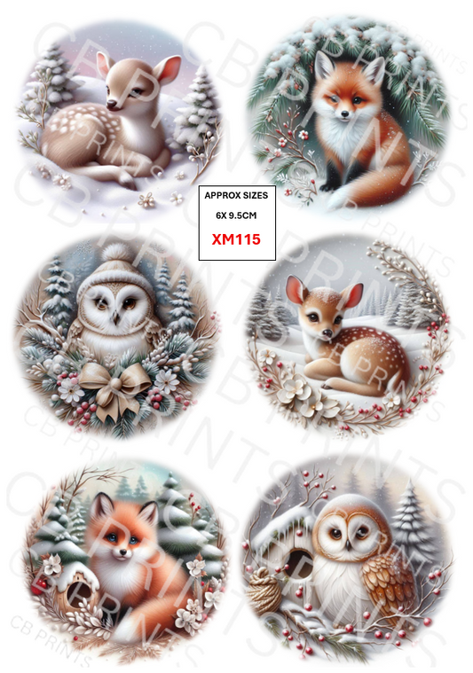 Mixed Christmas Decoupage Paper Print XM115 – Mulberry Paper