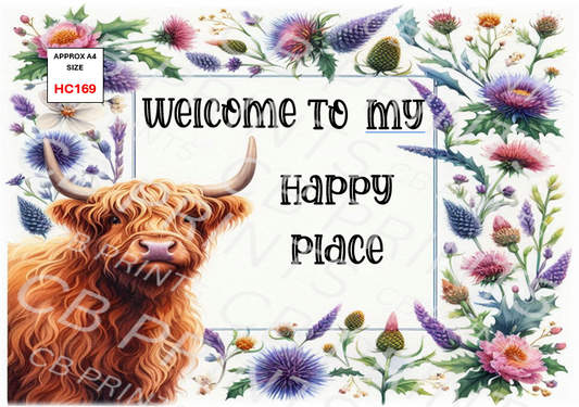 Highland Cow Decoupage Print HC169 | Mulberry Paper