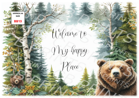 Brown Bear Decoupage Paper BB13 – Mulberry Paper Print