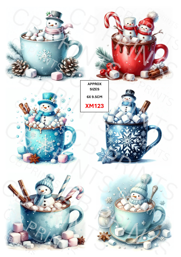 Christmas hot chocolate Decoupage Paper Print XM123 – Mulberry Paper