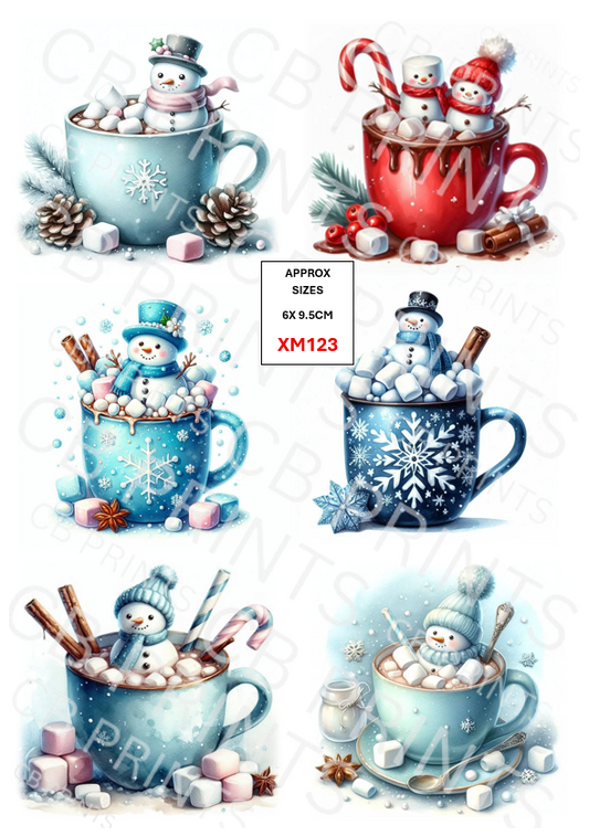 Christmas hot chocolate Decoupage Paper Print XM123 – Mulberry Paper