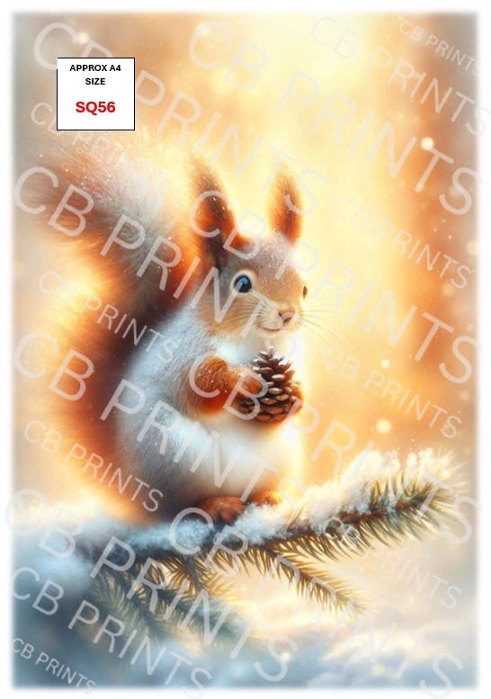 Squirrel Decoupage Print SQ56 | Mulberry Paper