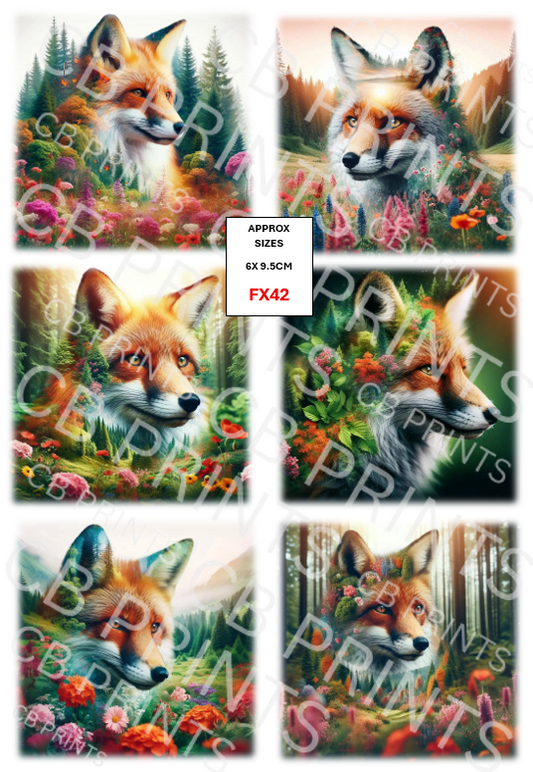 Fox Decoupage Print FX42 | Mulberry Paper