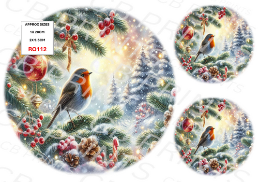 Robin Decoupage Print RO112 | Mulberry Paper