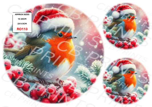 Robin Decoupage Print RO113 | Mulberry Paper