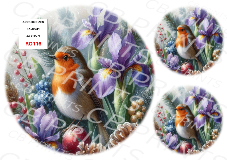 Robin Decoupage Print RO116 | Mulberry Paper