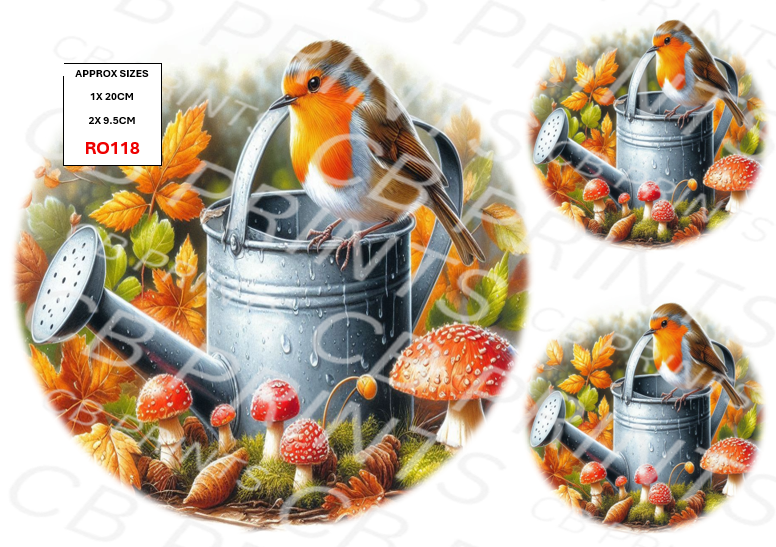 Robin Decoupage Print RO118 | Mulberry Paper