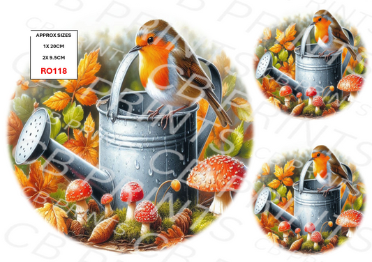 Robin Decoupage Print RO118 | Mulberry Paper