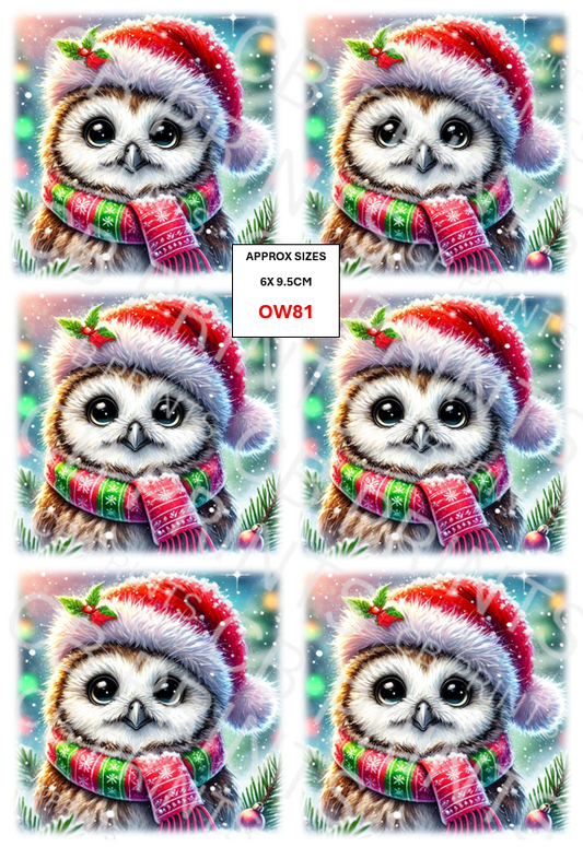 Christmas Owl Decoupage Paper Print OW81 – Mulberry Paper