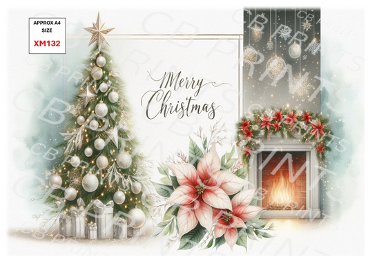 Christmas Decoupage Paper Print XM132 – Mulberry Paper