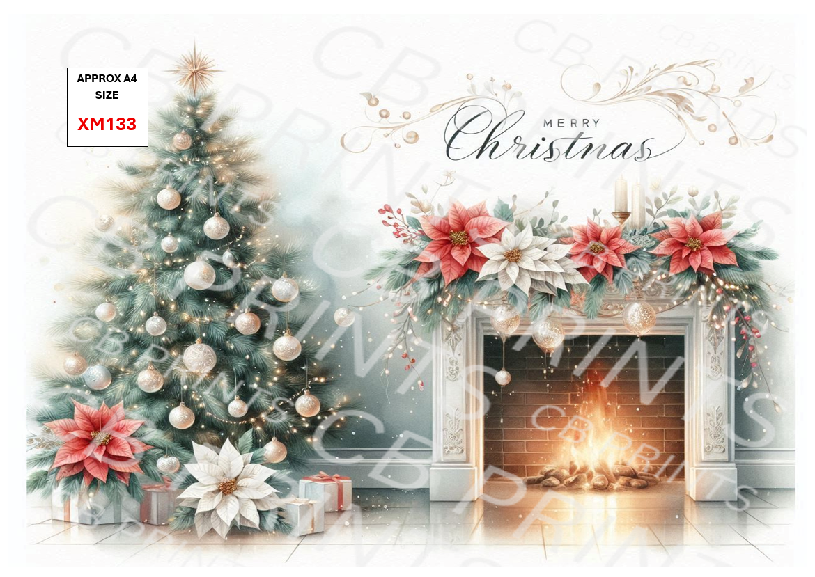 Christmas Decoupage Paper Print XM133 – Mulberry Paper