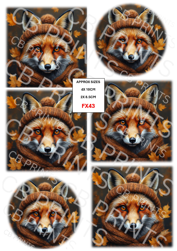 Fox Decoupage Print FX43 | Mulberry Paper