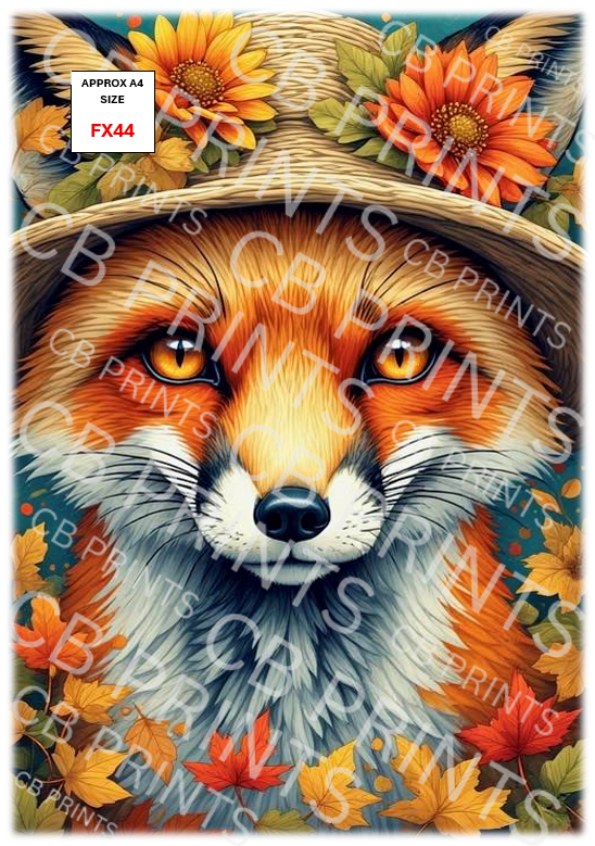 Fox Decoupage Print FX44 | Mulberry Paper